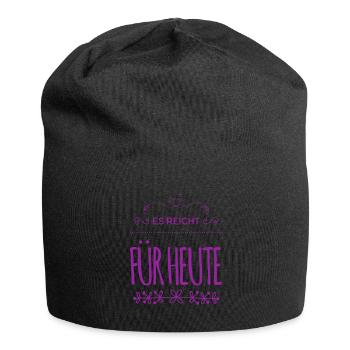 es ist genug - Jersey-Beanie - Schwarz - Vorne