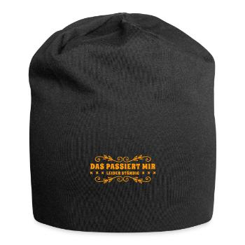 das passiert mir leider ständig - Jersey-Beanie - Schwarz - Vorne
