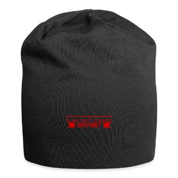 das ist mein Punkt - Jersey-Beanie - Schwarz - Vorne