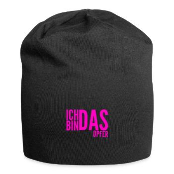 so sieht ein Opfer aus - Jersey-Beanie - Schwarz - Vorne