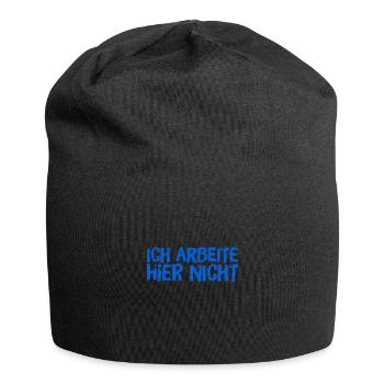 wo arbeite ich? - Jersey-Beanie - Schwarz - Vorne