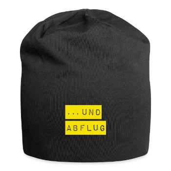 auf geht`s - Jersey-Beanie - Schwarz - Vorne