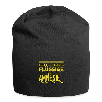 ich steh auf Amnesie - Jersey-Beanie - Schwarz - Vorne