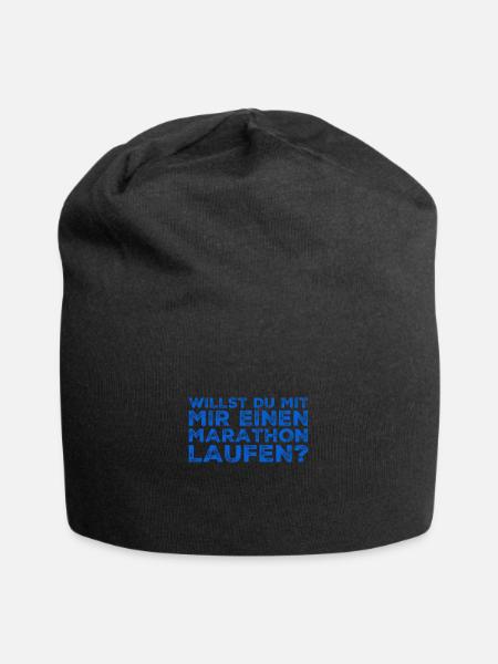 einen Marathon laufen - Jersey-Beanie - Schwarz