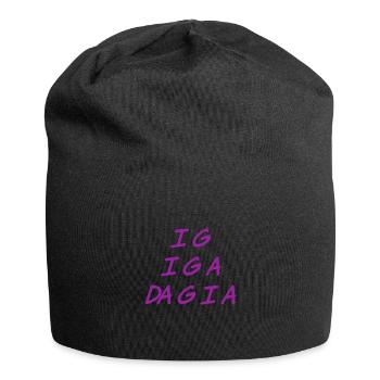 ich muss auch los - Jersey-Beanie - Schwarz - Vorne