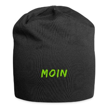 guten Morgen auf norddeutsch - Jersey-Beanie - Schwarz - Vorne