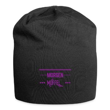 so sieht ein Morgenmuffel aus - Jersey-Beanie - Schwarz - Vorne