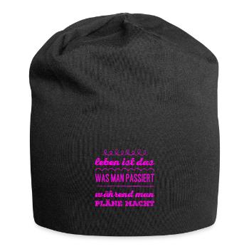 live your life - Jersey Beanie - black - Front