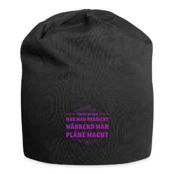plane nicht, lebe - Jersey-Beanie - Schwarz - Vorne