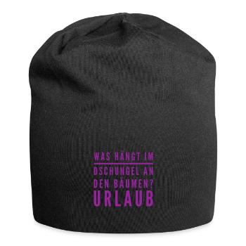 im Dschungel - Jersey-Beanie - Schwarz - Vorne