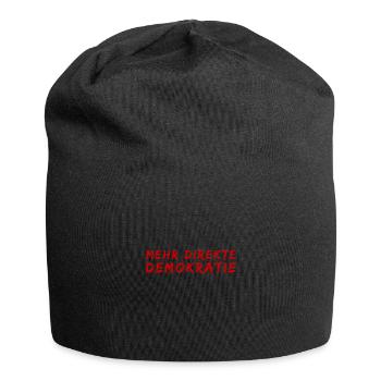 ich will mehr direkte Demokratie - Jersey-Beanie - Schwarz - Vorne
