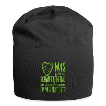 Schmetterlinge im Bauch - Jersey-Beanie - Schwarz - Vorne