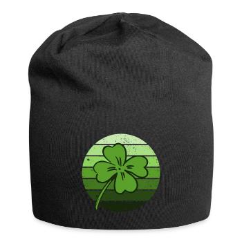 Shamrock chanceux de la Saint-Patrick Irlande - Bonnet en jersey - noir - Devant