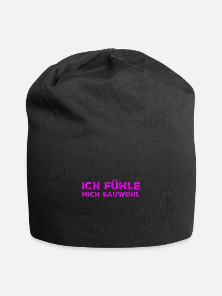 I'm doing wonderfully - Jersey Beanie - black