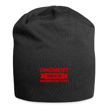 Je vis dans l’ici et maintenant - Bonnet en jersey - noir - Devant