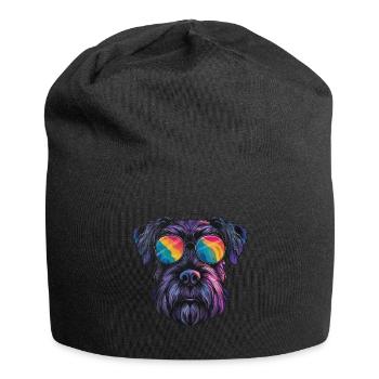 Schnauzer Géant, Schnauzer Géant, Chien - Bonnet en jersey - noir - Devant