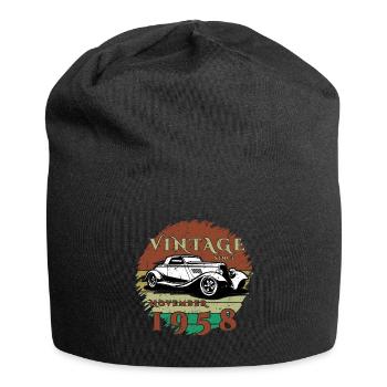 66e anniversaire - Classiques - Millésime depuis 11/1958 - Bonnet en jersey - noir - Devant
