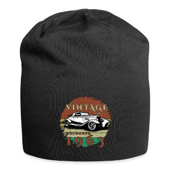 61. Geburtstag - Klassiker - Vintage since 12/1963 - Jersey-Beanie - Schwarz - Vorne
