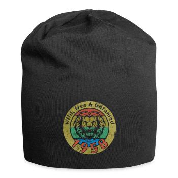 66. Geburtstag Wild, free & untamed since 1958 - Jersey-Beanie - Schwarz - Vorne