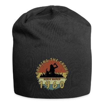 65th Birthday Rocking the crowd SNG 03/1960 - Jersey Beanie - black - Front