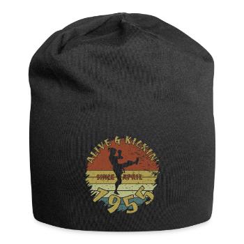 70. Geburtstag Alive and kickin since 04/1955 - Jersey Beanie - black - Front