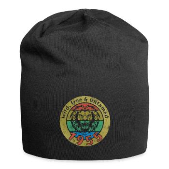 70th Birthday Wild, free & untamed since 1955 - Jersey Beanie - black - Front