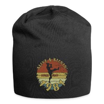 44. Geburtstag Alive and kickin since 05/1981 - Jersey Beanie - black - Front