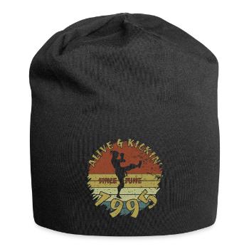 30. Geburtstag Alive and kickin since 06/1995 - Jersey-Beanie - Schwarz - Vorne