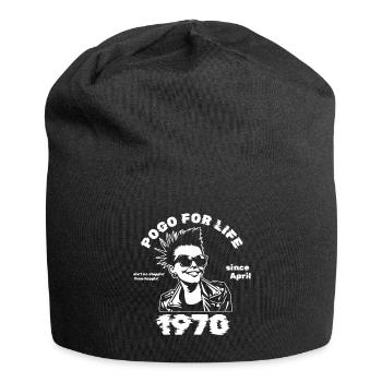 55. Geburtstag Pogo for life since 04/1970 - Jersey-Beanie - Schwarz - Vorne