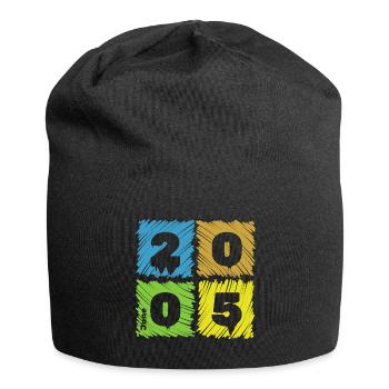 20. Geburtstag Farbige Patches since 06/2005 - Jersey-Beanie - Schwarz - Vorne