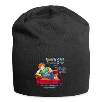 Queen of couch culture - Jersey Beanie - black - Front