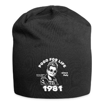 44. Geburtstag Pogo for life since 07/1981 - Jersey-Beanie - Schwarz - Vorne