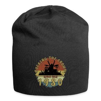 45th Birthday Rocking the crowd DRM 07/1980 - Jersey Beanie - black - Front