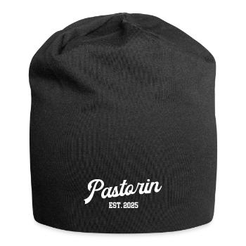 Pastorin 2025 Frau Pastor Kirche Vikarin Pfarrerin - Jersey-Beanie - Schwarz - Vorne
