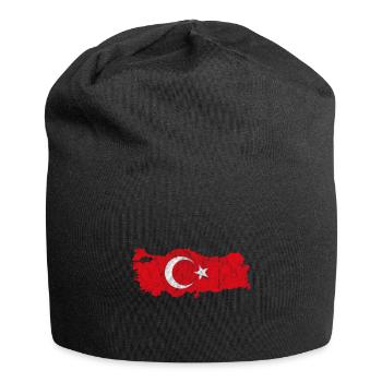 Drapeau turque drapeau turc vacances turques voyage - Bonnet en jersey - noir - Devant