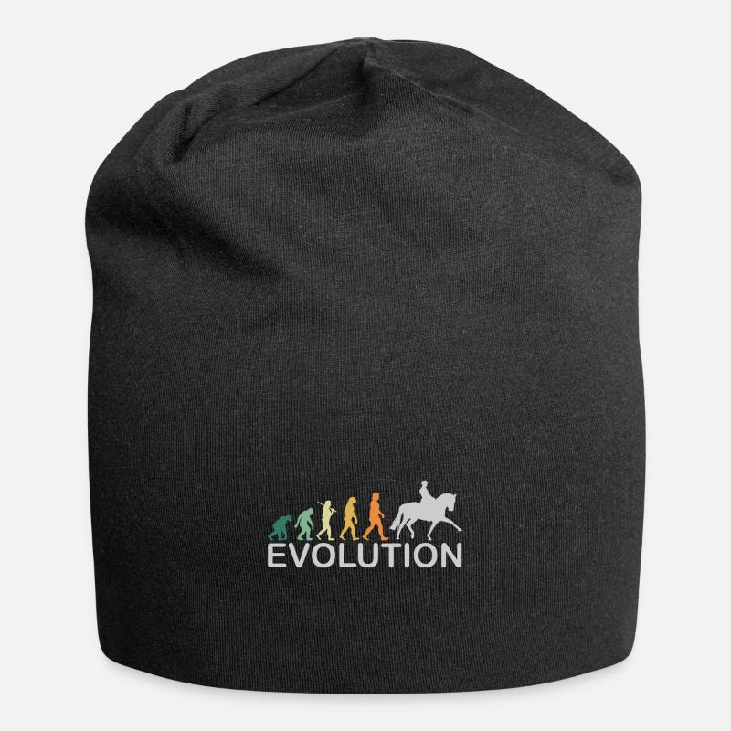 Cheval de dressage évolution cadeau rétro - Bonnet en jersey - noir
