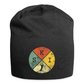 Ski Vinatge Skifahrer Skifahren Wintersport - Bonnet en jersey - noir - Devant