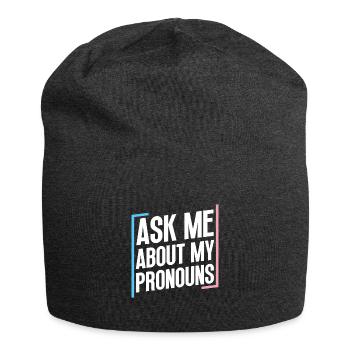 Trans Transgender Transsexual Pride - Jersey Beanie - charcoal grey - Front