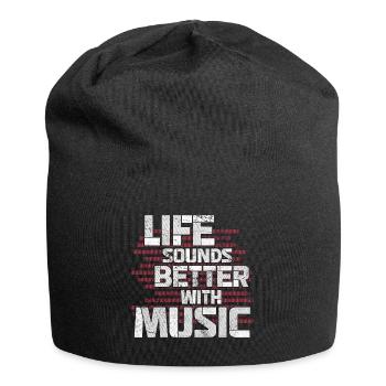 Life Sounds Better With Music - Bonnet en jersey - noir - Devant