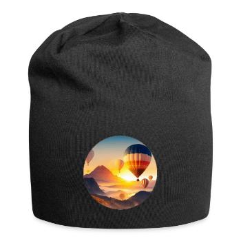 Ballooning means freedom and a thirst for adventure - Jersey Beanie - black - Front