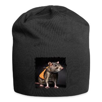 Rats like to cuddle for their lives - Jersey Beanie - black - Front