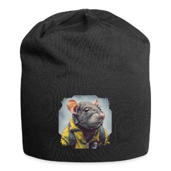 The sense of smell of rats is very sensitive - Jersey Beanie - black - Front