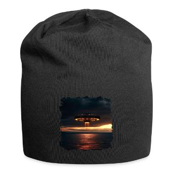 With the smartphone in search of UFOs - Jersey Beanie - black - Front
