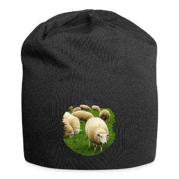 Sheep are ideal landscape conservationists - Jersey Beanie - black - Front