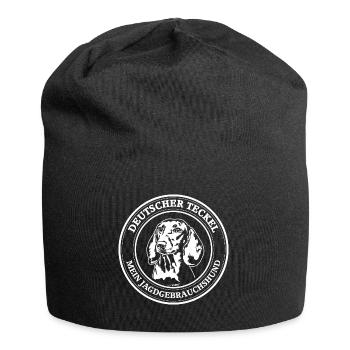 Deutscher Teckel Jagdgebrauchshund Jagdhunde Hunde - Jersey-Beanie - Schwarz - Vorne