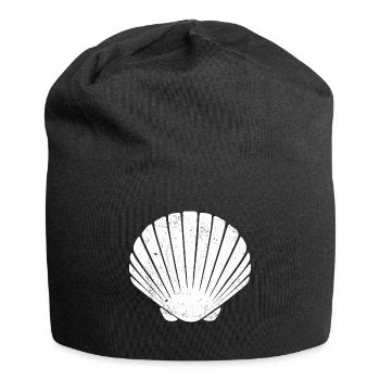 Camino - Jakobsweg - Pilgertour - Santiago - Jersey-Beanie - Schwarz - Vorne