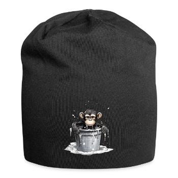 Monkey seeks cooling - Jersey Beanie - black - Front