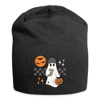 Halloween Ghost Ghost Pumpkin Pumpkin Spice - Jersey Beanie - black - Front