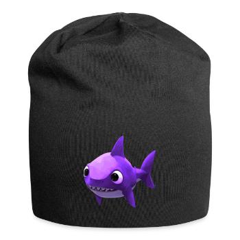 Pinker Babyhai - Süß und Stylisch - Jersey-Beanie - Schwarz - Vorne