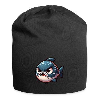 cute angry Piranha - Jersey-Beanie - Schwarz - Vorne